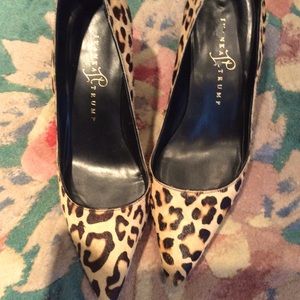 Ivanka Trump pumps made with cowhide with a leopard design.